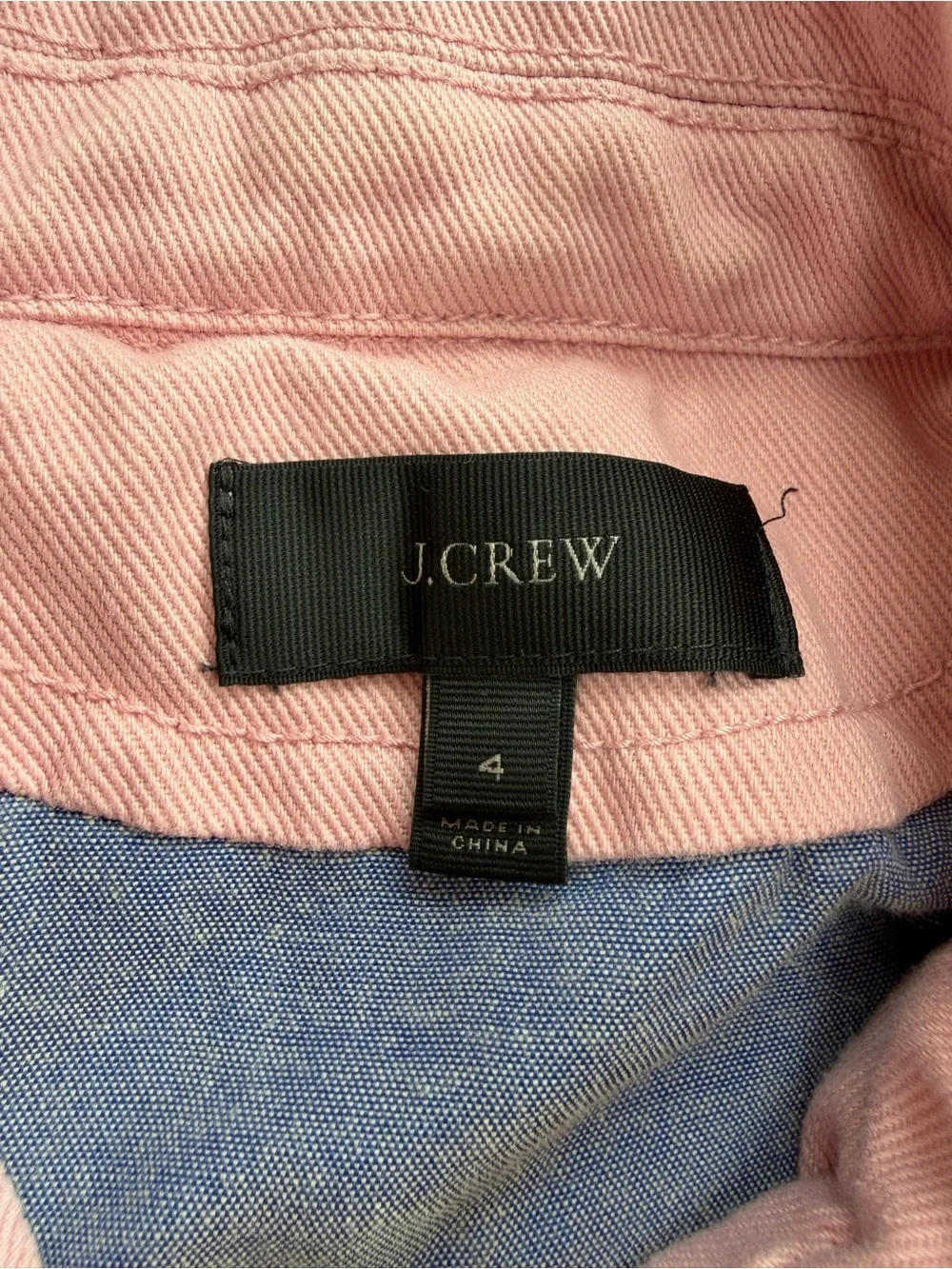 J.Crew Pink Cotton Peacoat Jacket Size 4 Preppy Spring Coat - Picture 2 of 11
